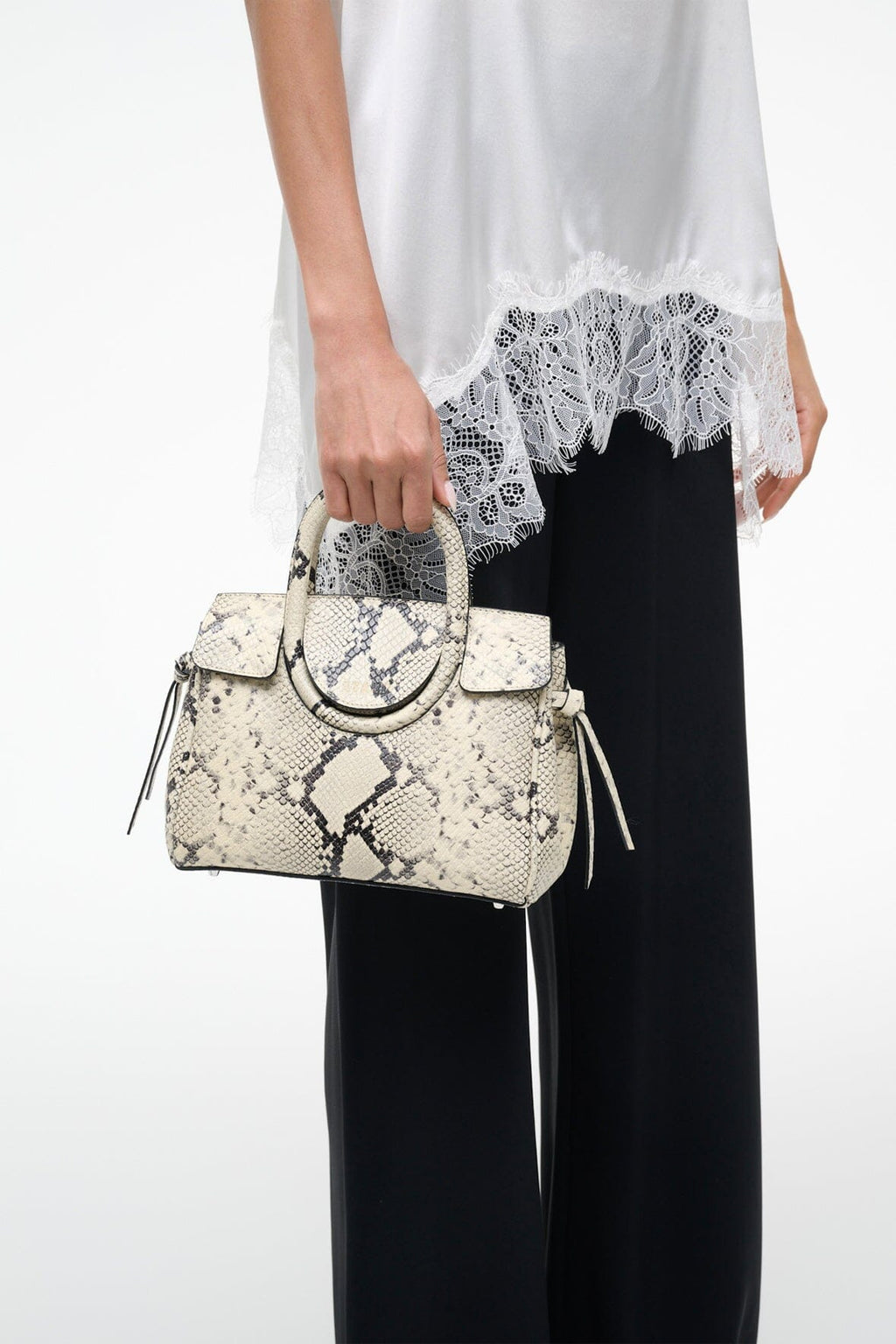 MAUDE MINI CARRYALL | WHITE SNAKE