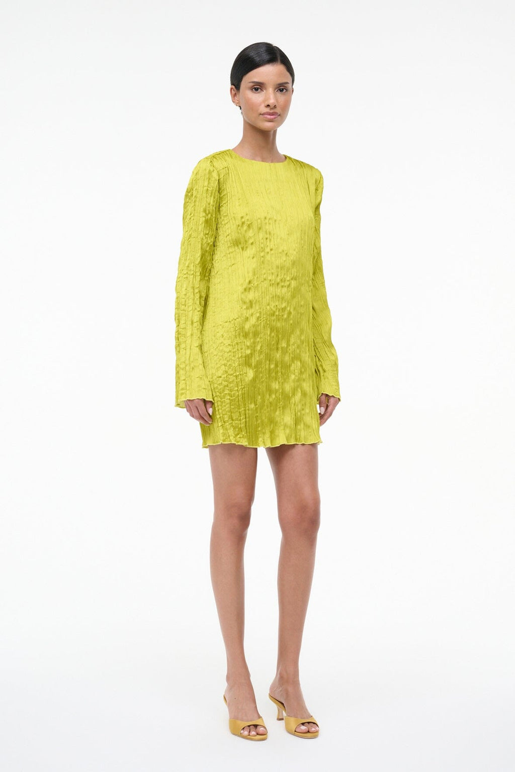 KONA DRESS | CHARTREUSE PLISSE