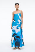 LAURA LINEN DRESS | BLUE HAZE