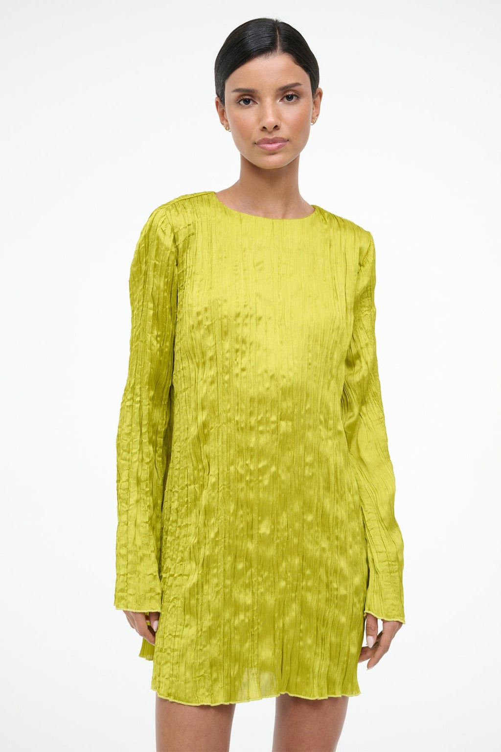 KONA DRESS | CHARTREUSE PLISSE