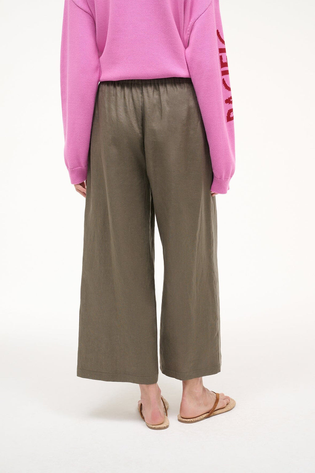 MATEO LINEN CROPPED PANT | THYME