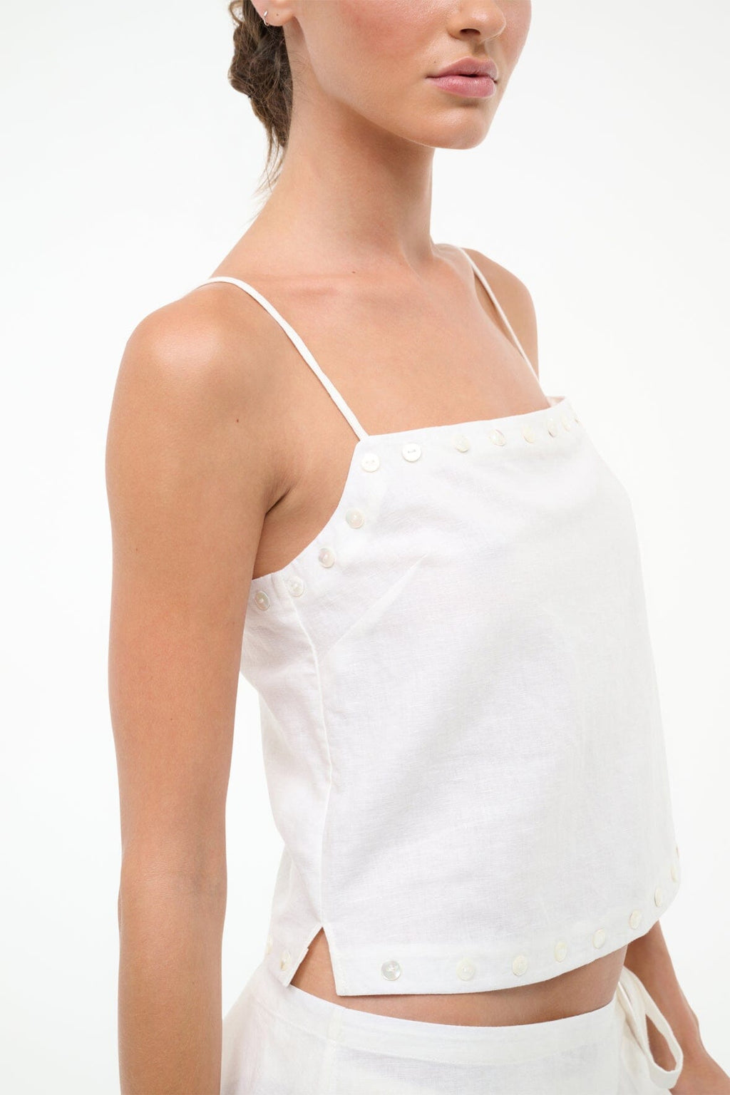 KIRRA LINEN TANK | IVORY