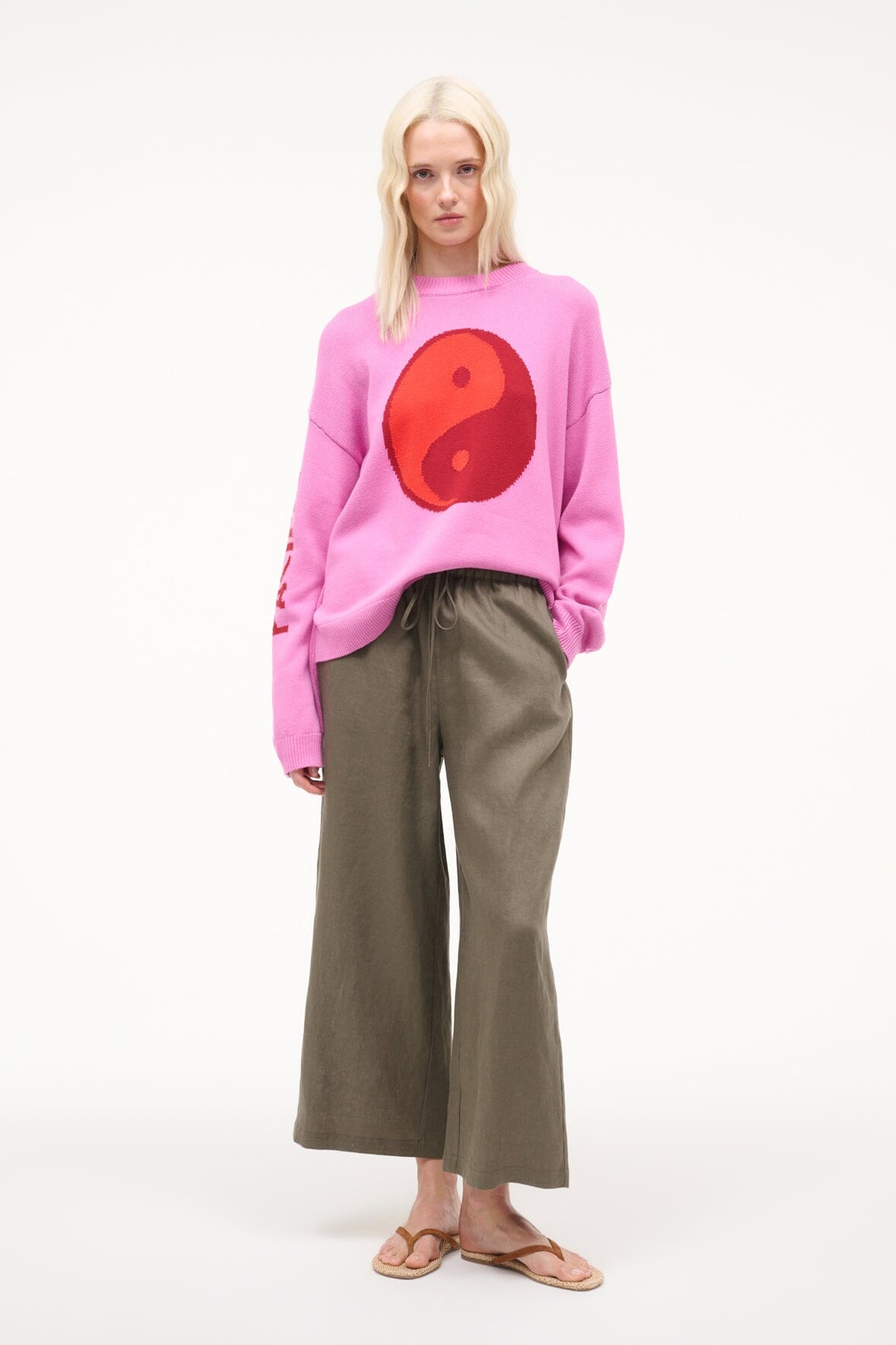 MATEO LINEN CROPPED PANT | THYME