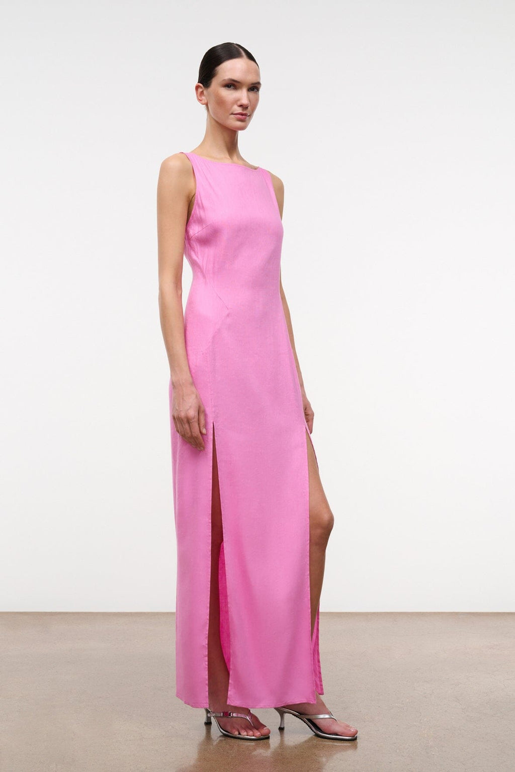 COSTA LINEN DRESS | ORCHID