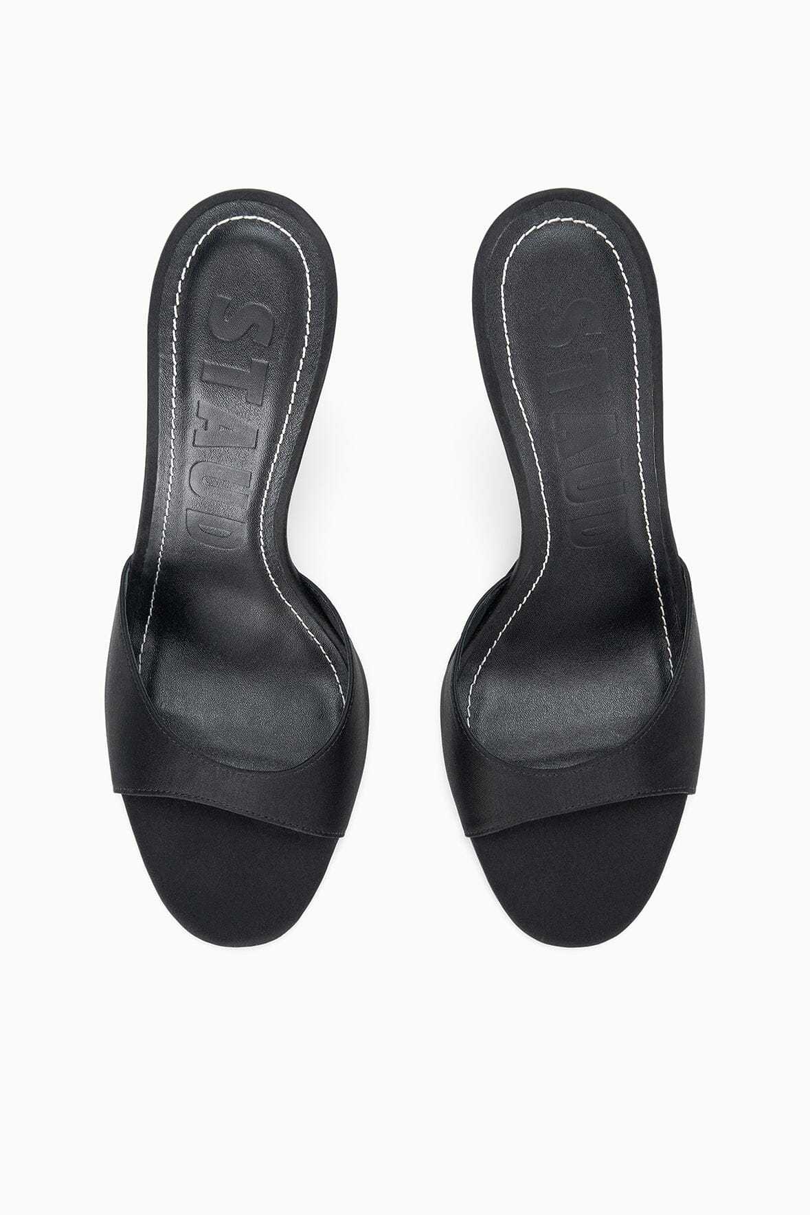 BRIGITTE HIGH WEDGE | BLACK SATIN