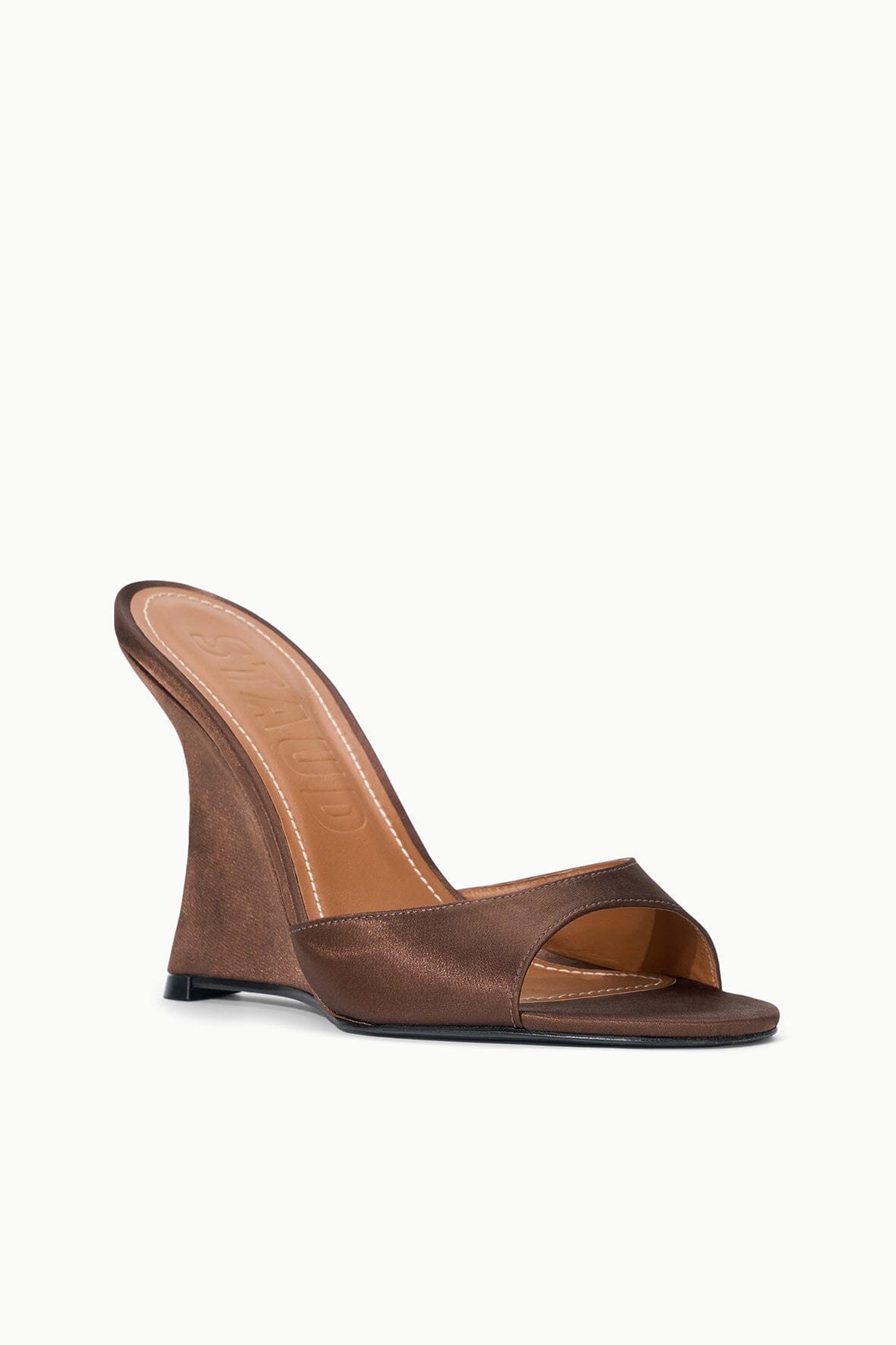 BRIGITTE HIGH WEDGE | ESPRESSO SATIN