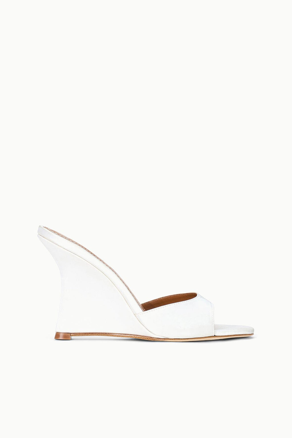 BRIGITTE HIGH WEDGE | IVORY SATIN