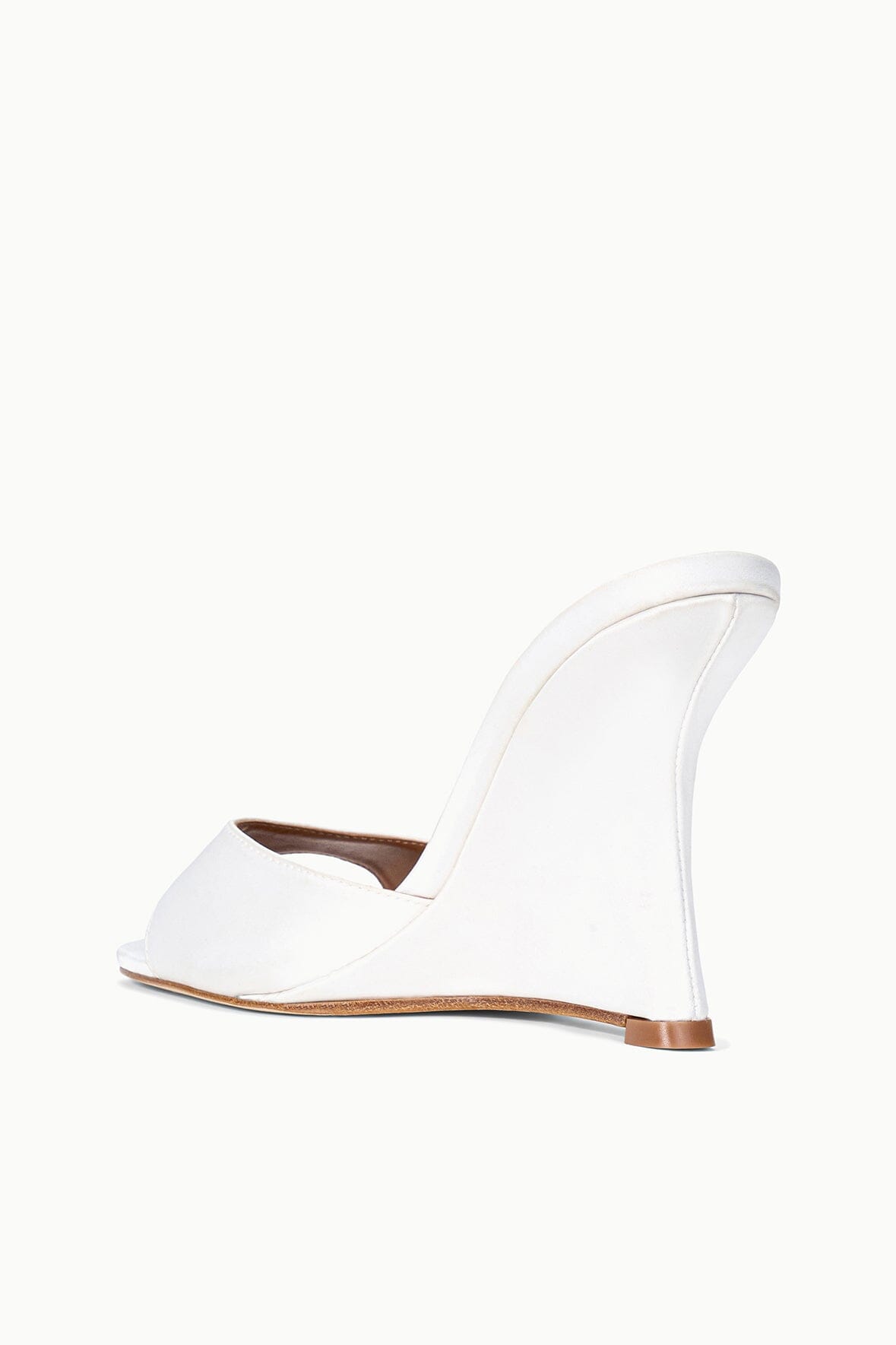 BRIGITTE HIGH WEDGE | IVORY SATIN
