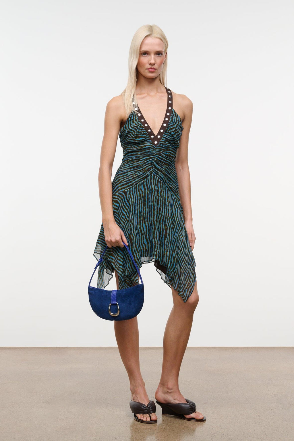 HARLOW CRESCENT SHOULDER BAG | COBALT