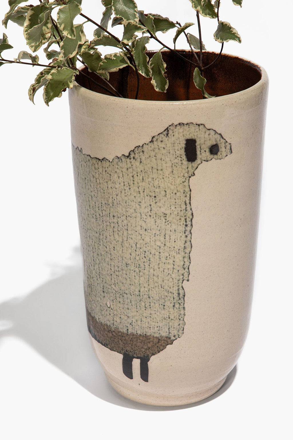 CERAMIC SHEEP VASE | TALL