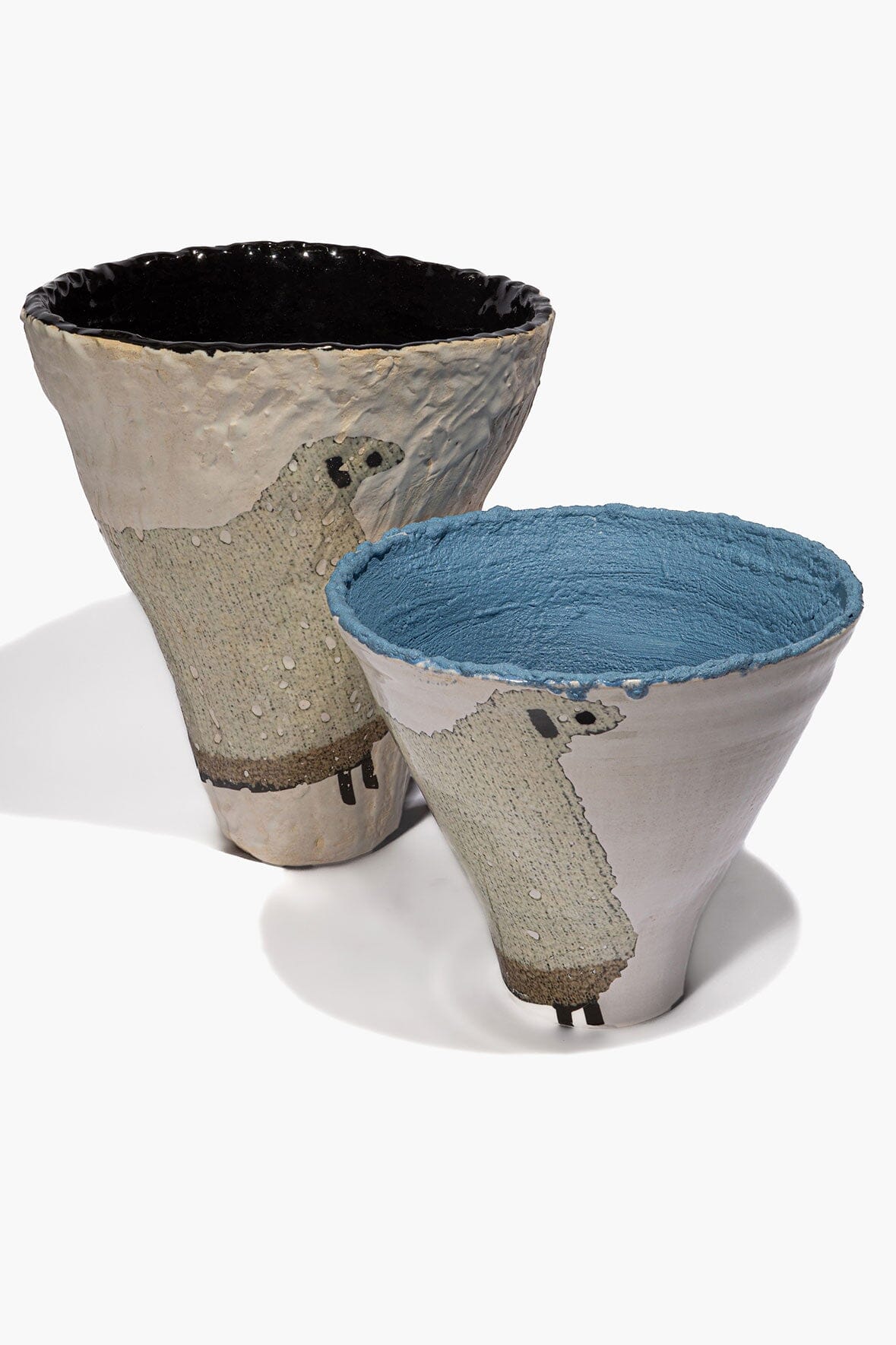 CERAMIC SHEEP VASE | WIDE