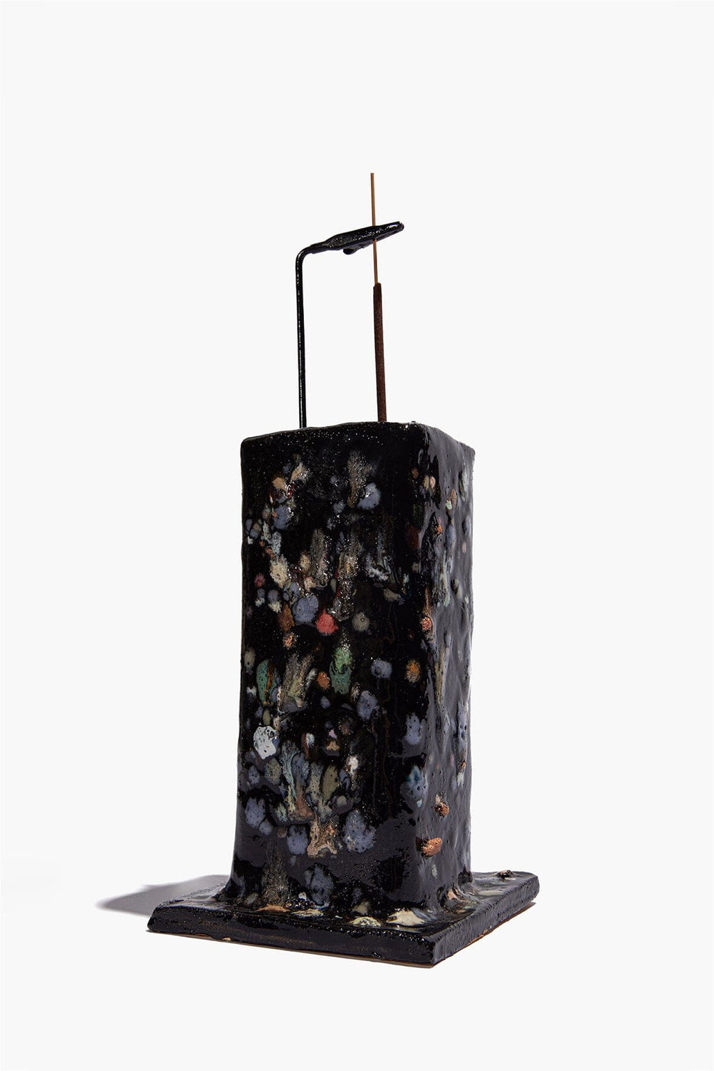 CERAMIC TOWER INCENSE HOLDER | MIDNIGHT CONFETTI GLAZE