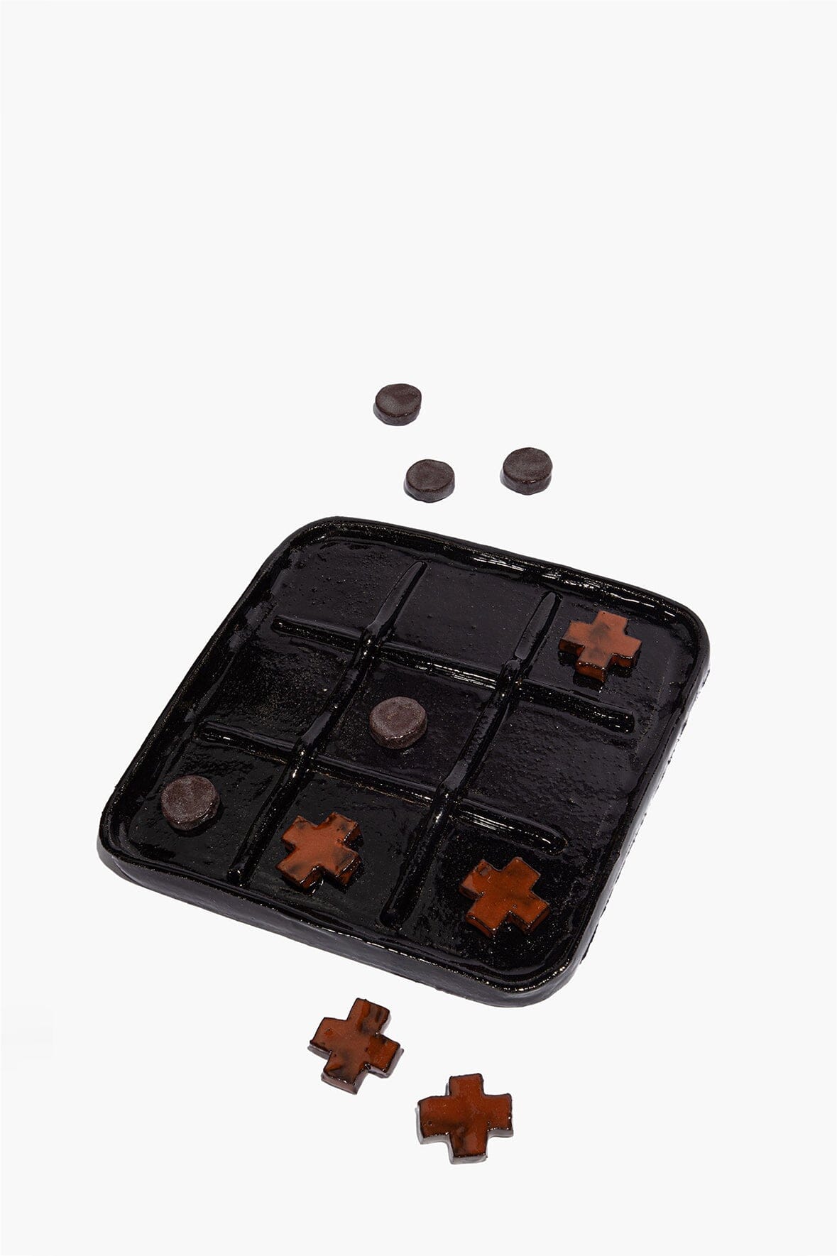 CERAMIC TIC TAC TOE | BURNT ORANGE GLAZE
