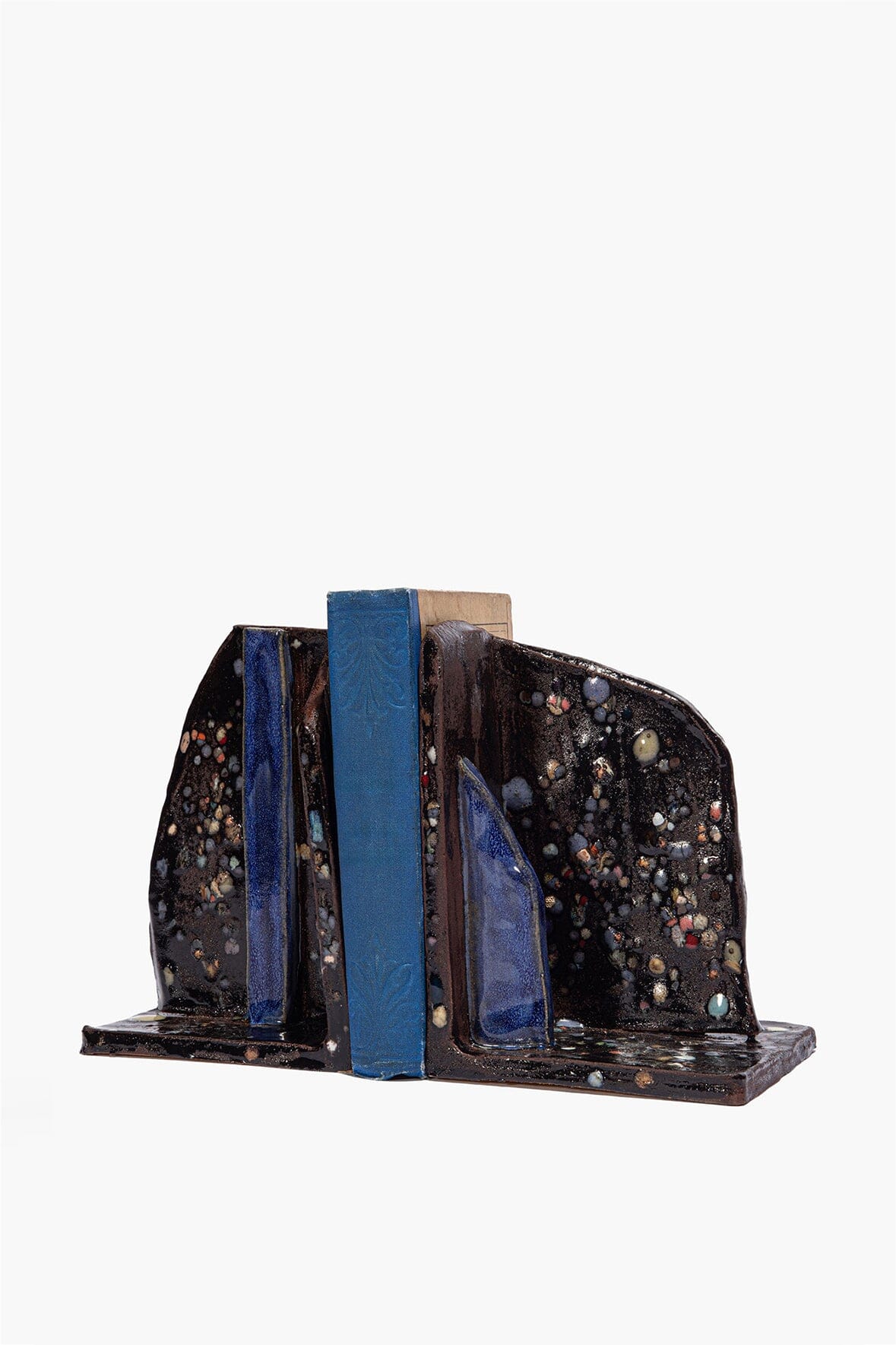 CERAMIC BOOKENDS | MIDNIGHT CONFETTI GLAZE