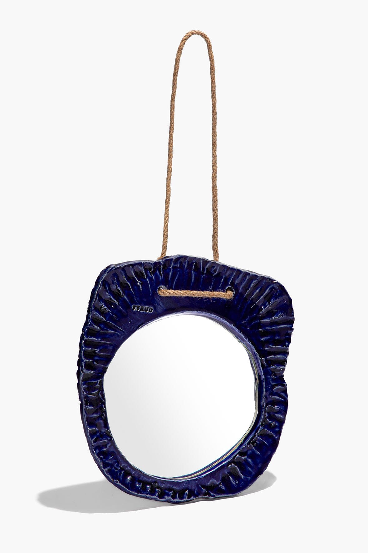 HANGING WALL MIRROR | INDIGO GLAZE