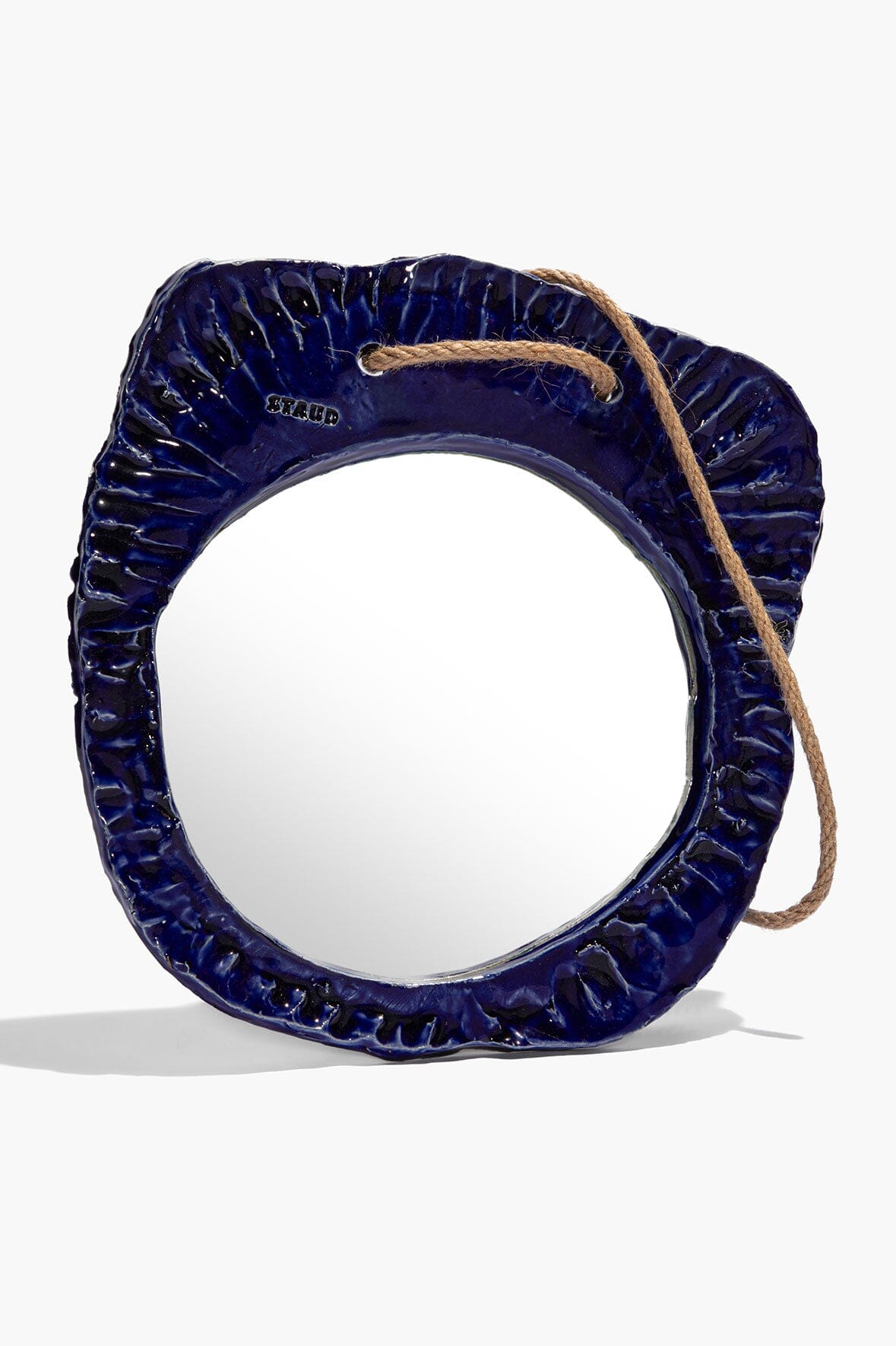 HANGING WALL MIRROR | INDIGO GLAZE