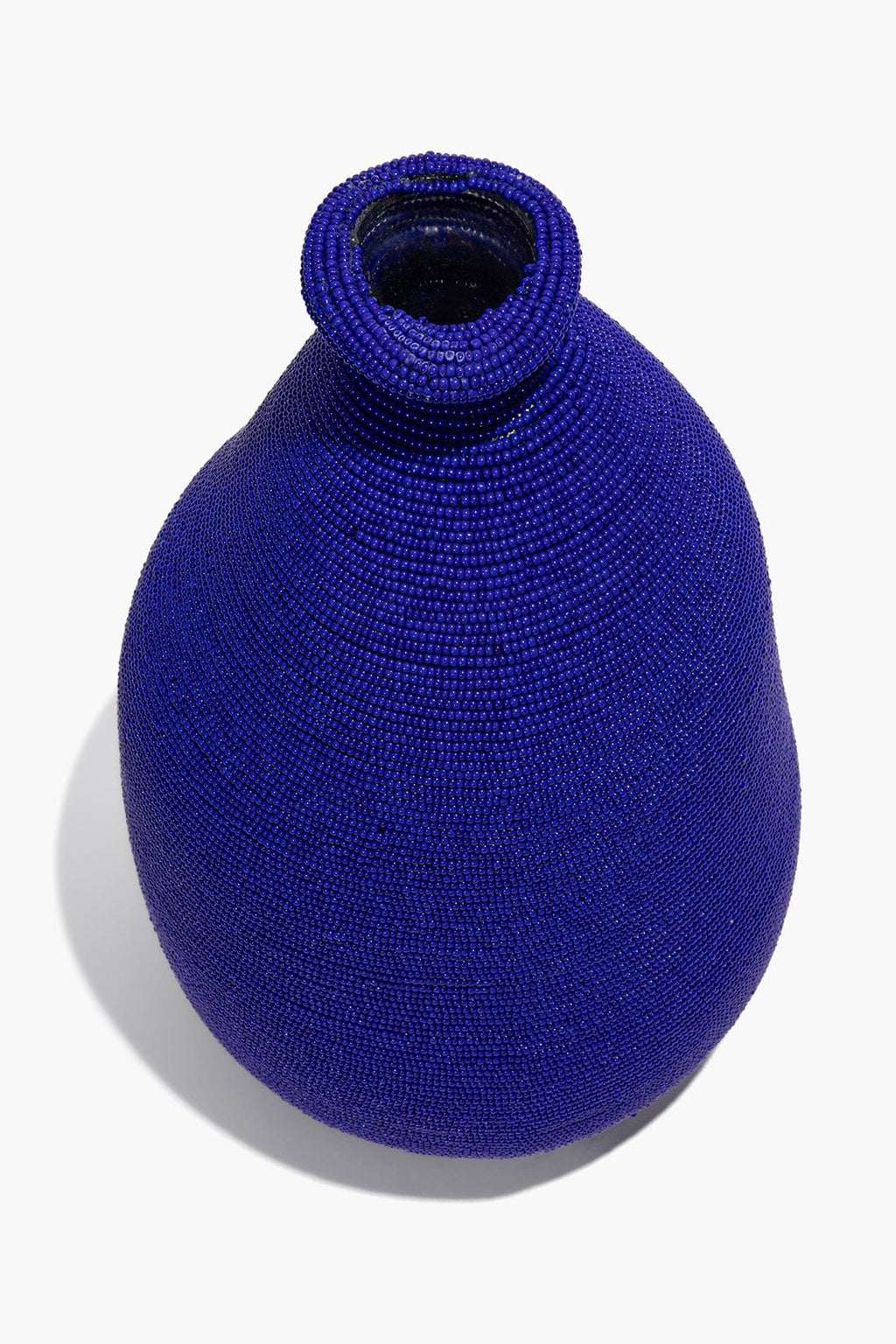 HAND-BEADED VASE | BLUE