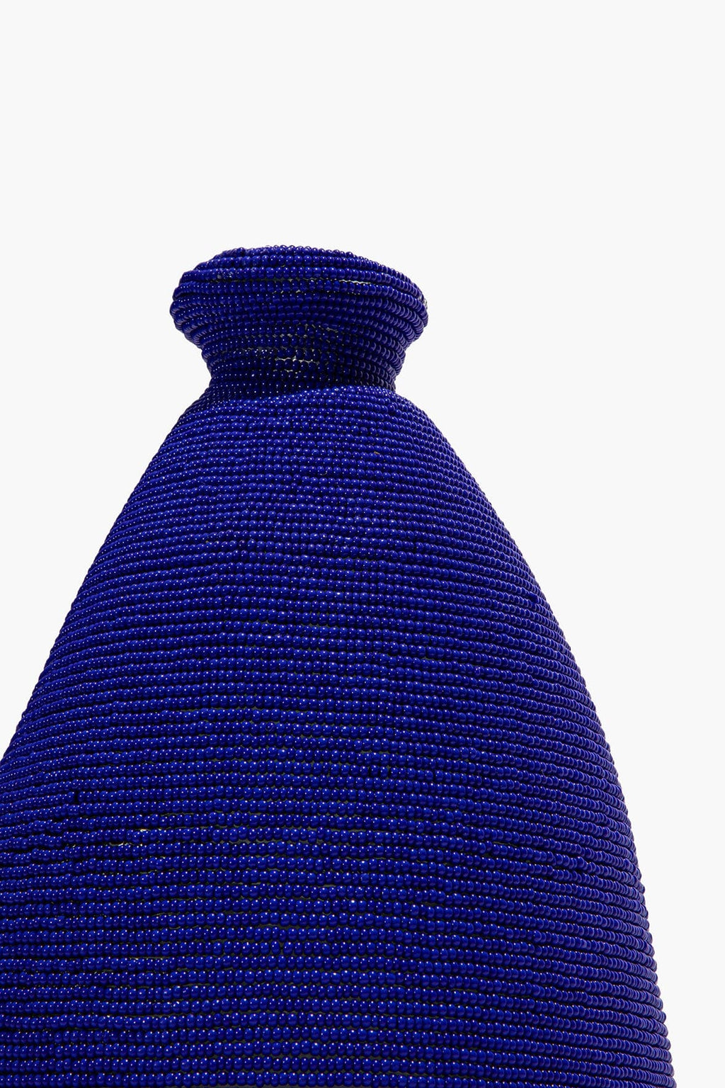 HAND-BEADED VASE | BLUE