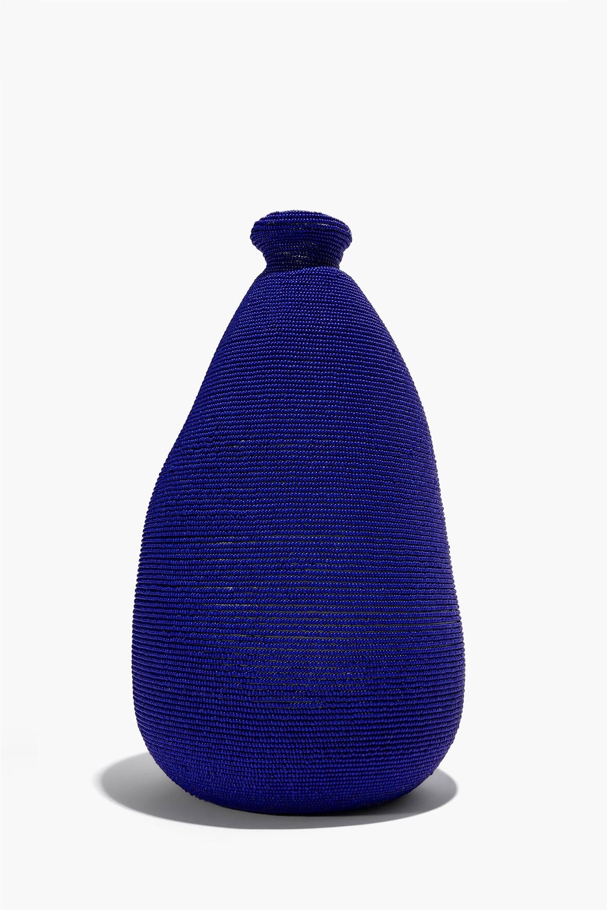 HAND-BEADED VASE | BLUE