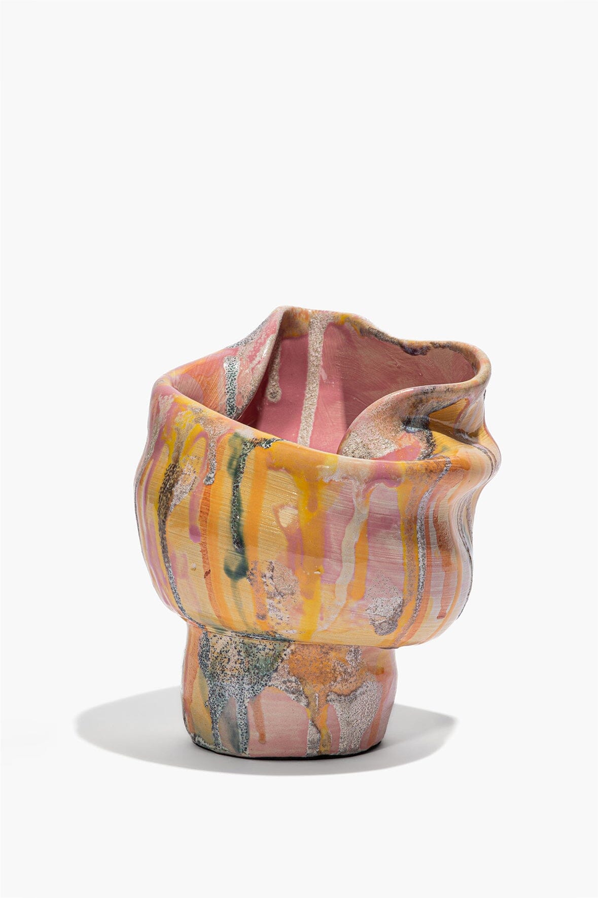 SUNKEN VASE | COTTON CANDY GLAZE