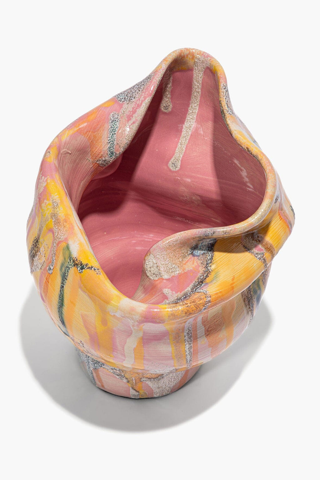 SUNKEN VASE | COTTON CANDY GLAZE