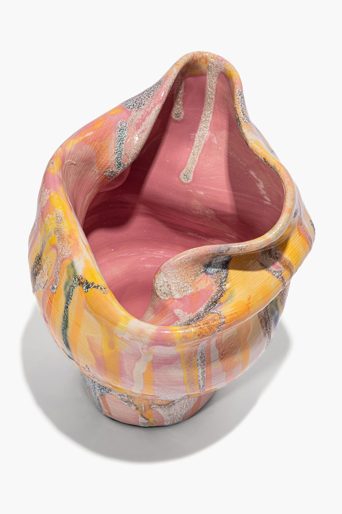 SUNKEN VASE | COTTON CANDY GLAZE