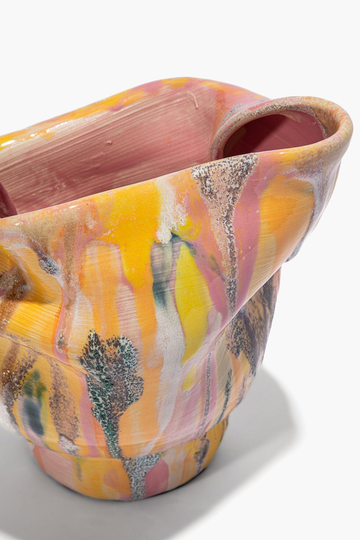 SUNKEN VASE | COTTON CANDY GLAZE