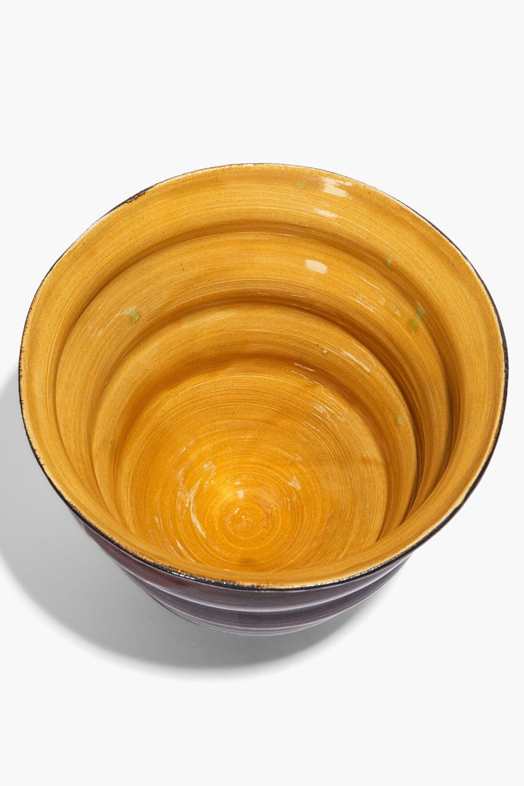 STACKED CONE VASE | BURGUNDY MUSTARD GLAZE