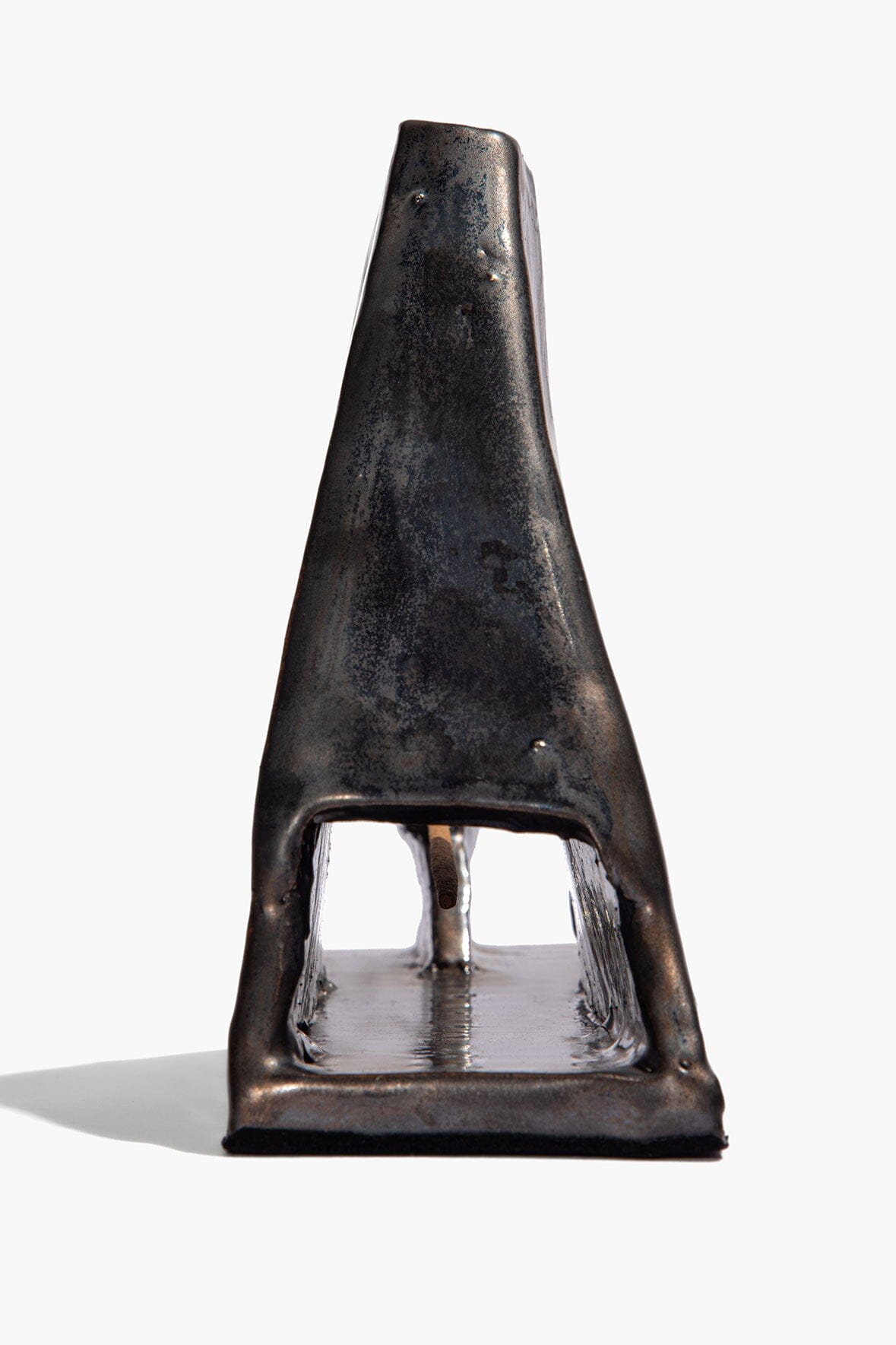 PYRAMID INCENSE HOLDER | MOLASSES GLAZE
