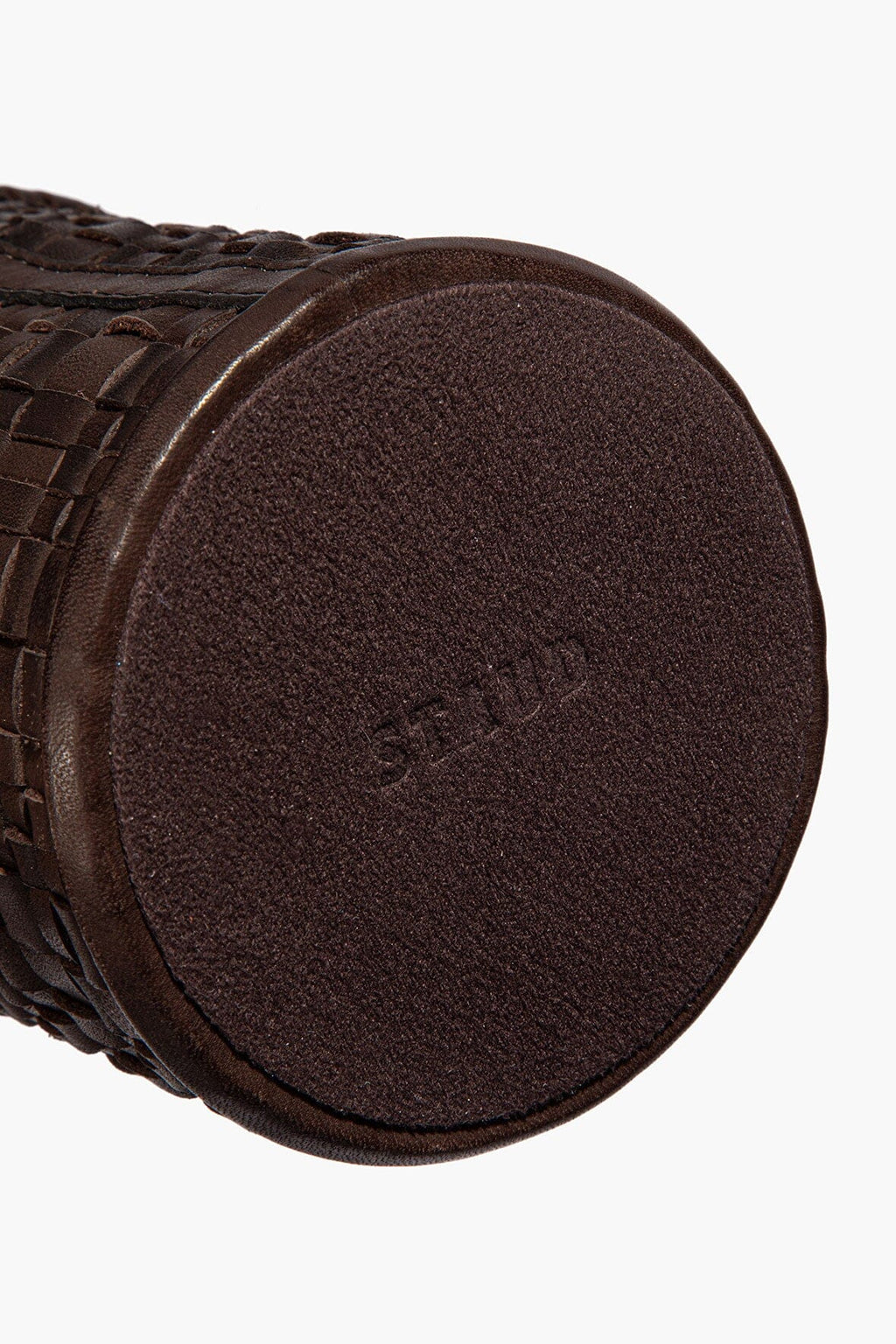 ROWE WOVEN LEATHER CANDLE | ESPRESSO