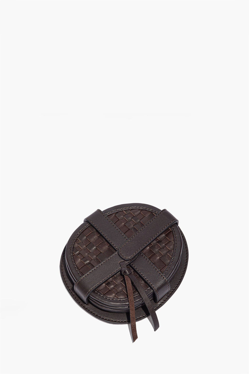 GROVE WOVEN LEATHER COASTERS | ESPRESSO