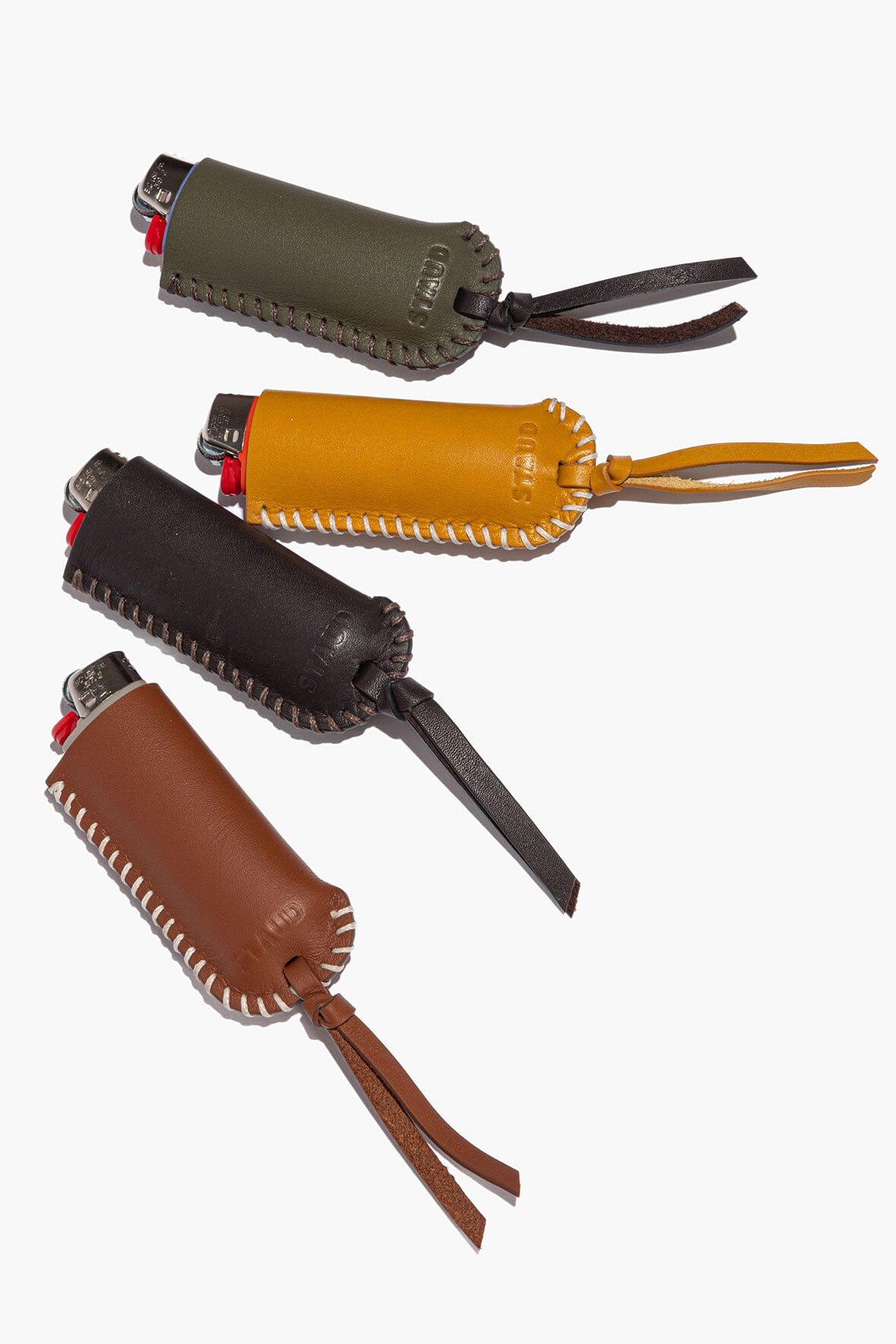 PYRE LEATHER LIGHTER COVER | MOSS