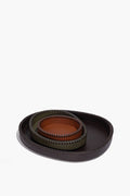 FOUNDRY LEATHER TRAYS | ESPRESSO MOSS TAN