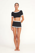 NELL SWIM SKIRT | BLACK/WHITE