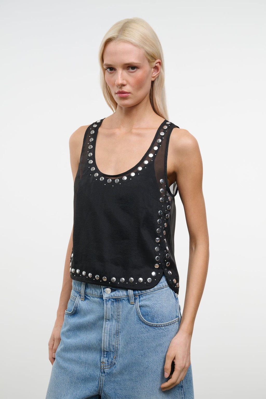 CARA TOP | BLACK STUDS