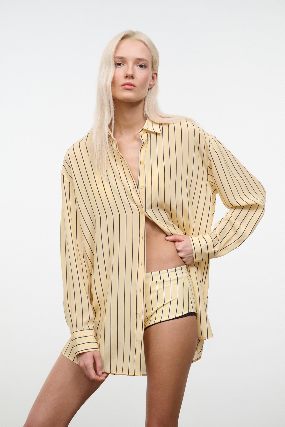 NOLAN SILK SHIRT | MONDAY STRIPE