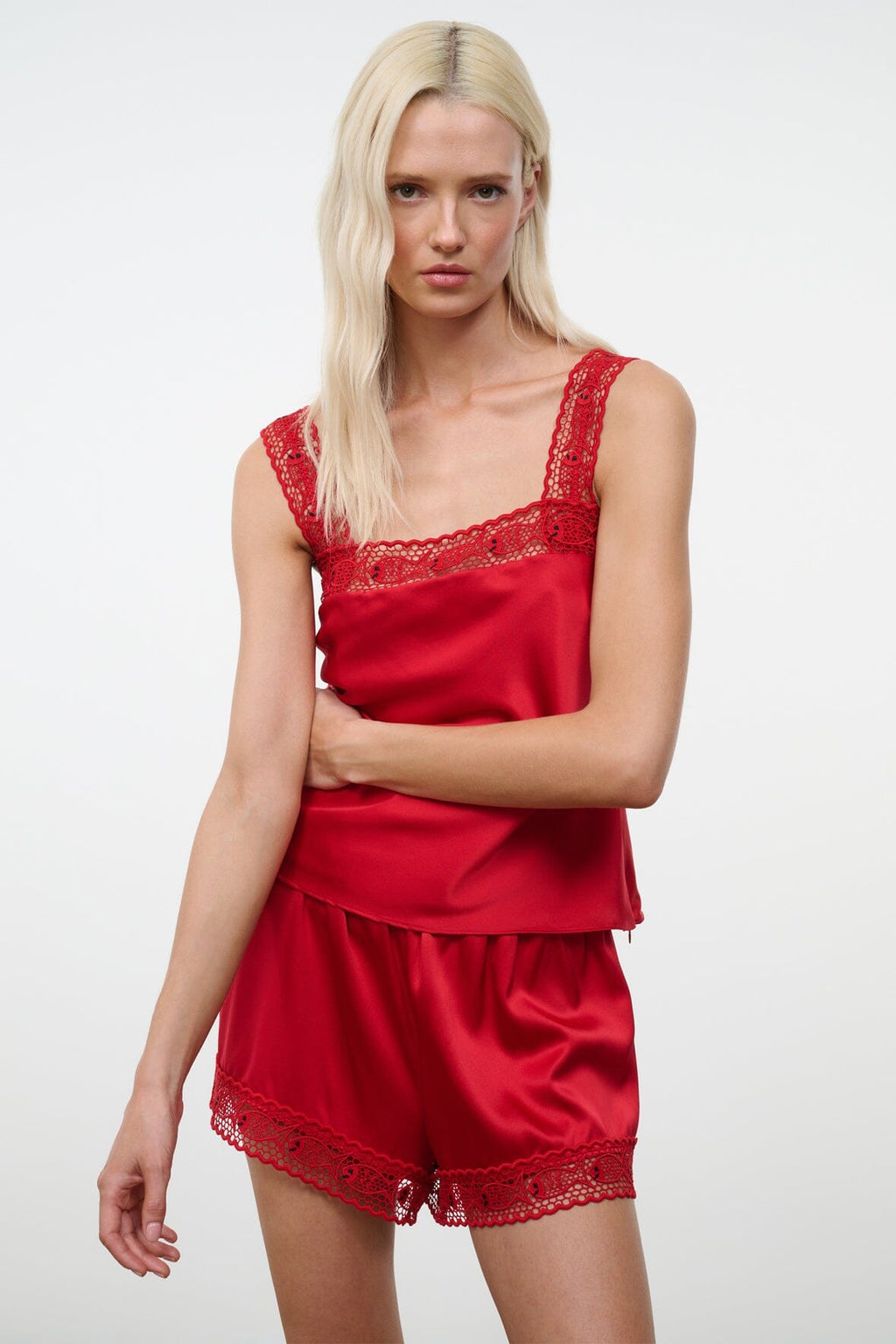 VERONICA SILK TOP | TOMATO