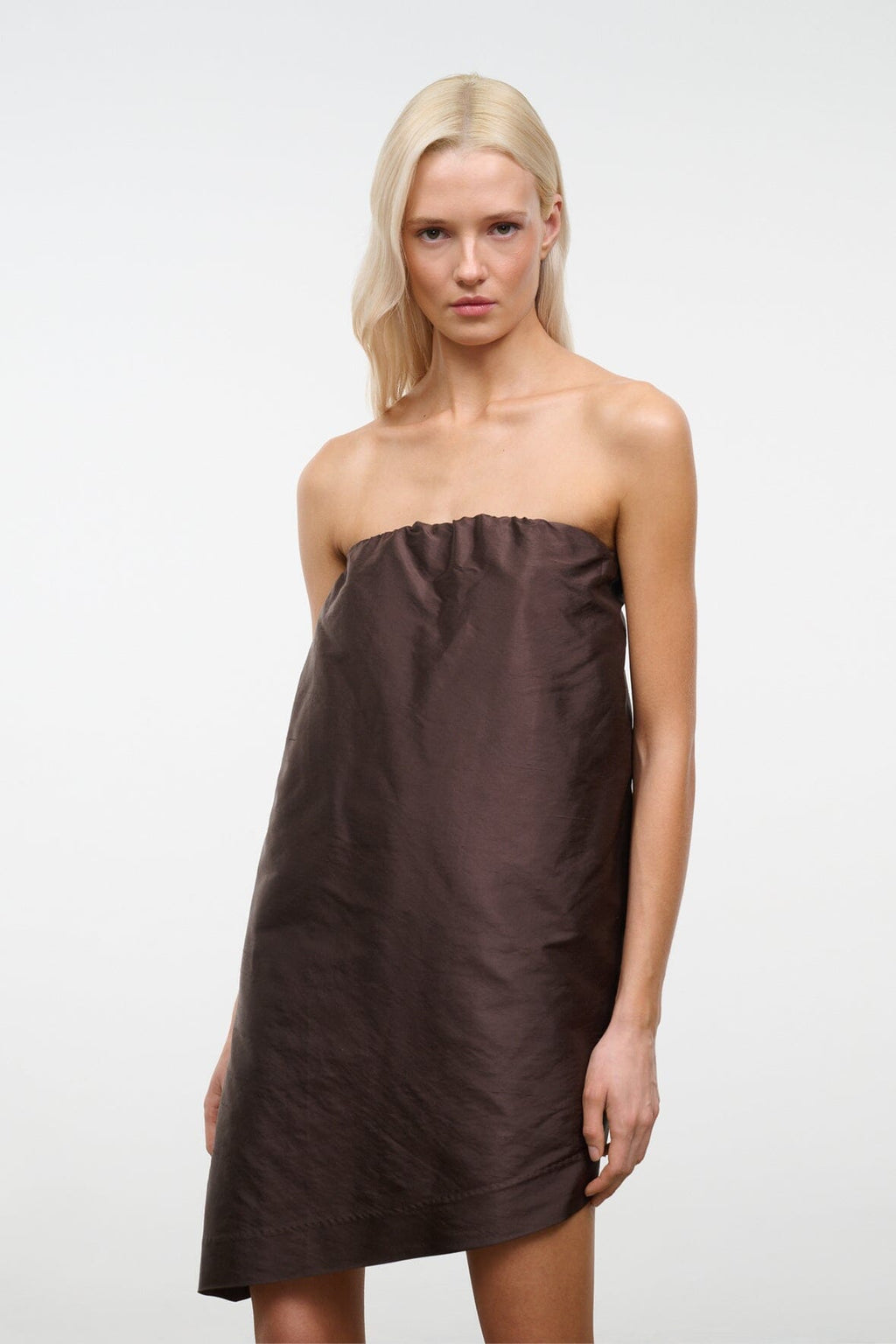GEORGIA CONVERTIBLE SILK DUPIONI TOP | EARTH