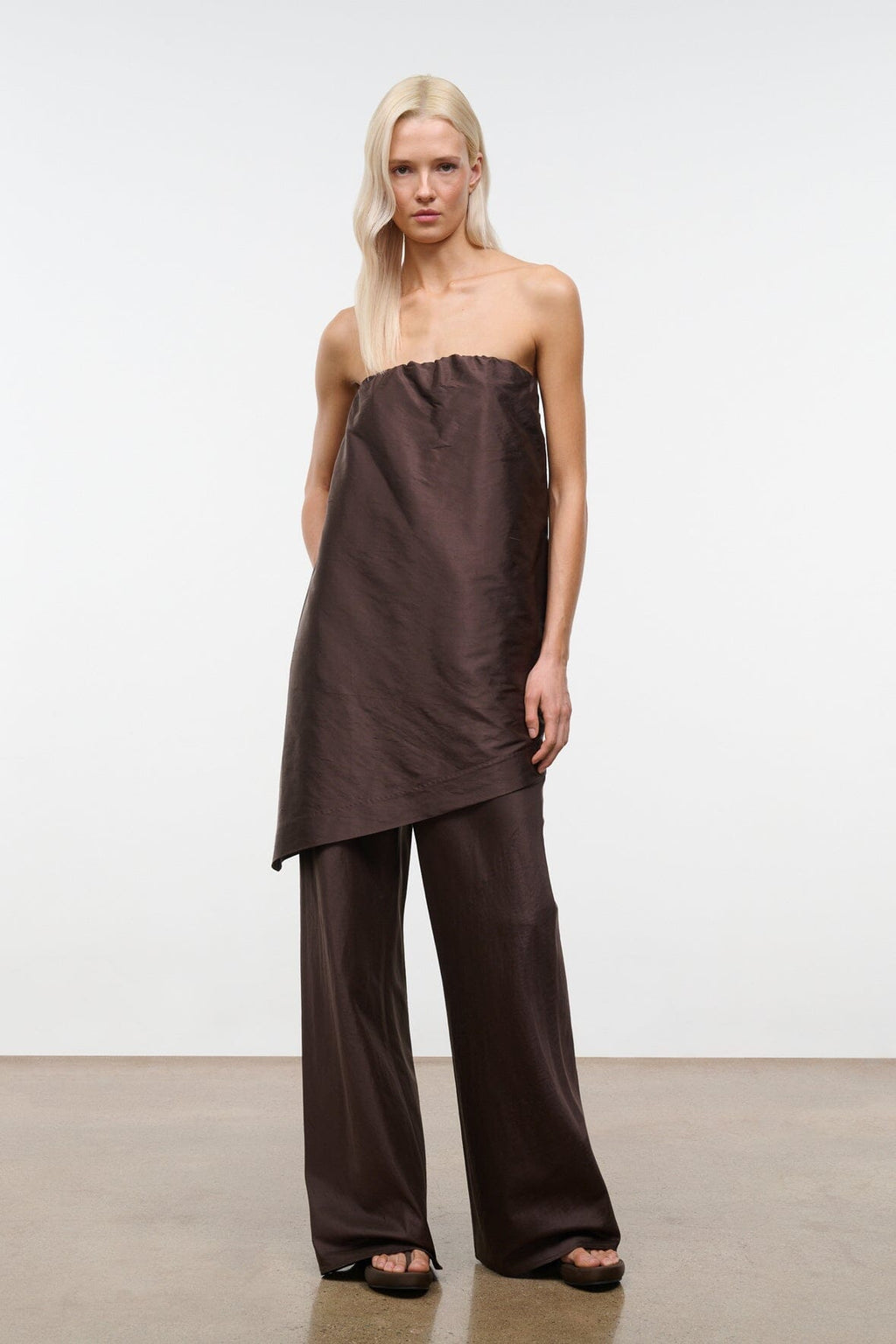 GEORGIA CONVERTIBLE SILK DUPIONI TOP | EARTH