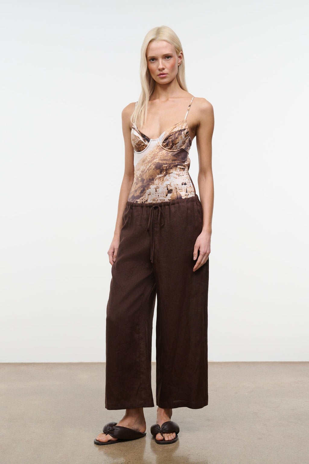 MATEO LINEN CROPPED PANT | ROOT