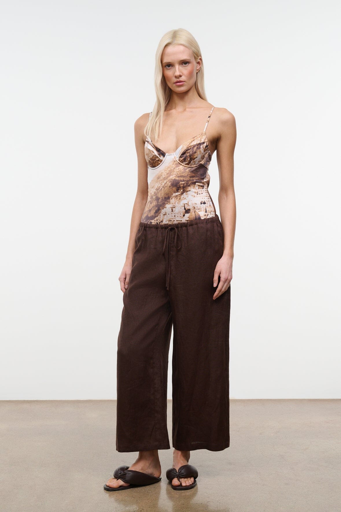MATEO LINEN CROPPED PANT | ROOT