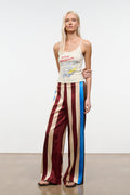 STROLL SILK PANT | CAFFE STRIPE