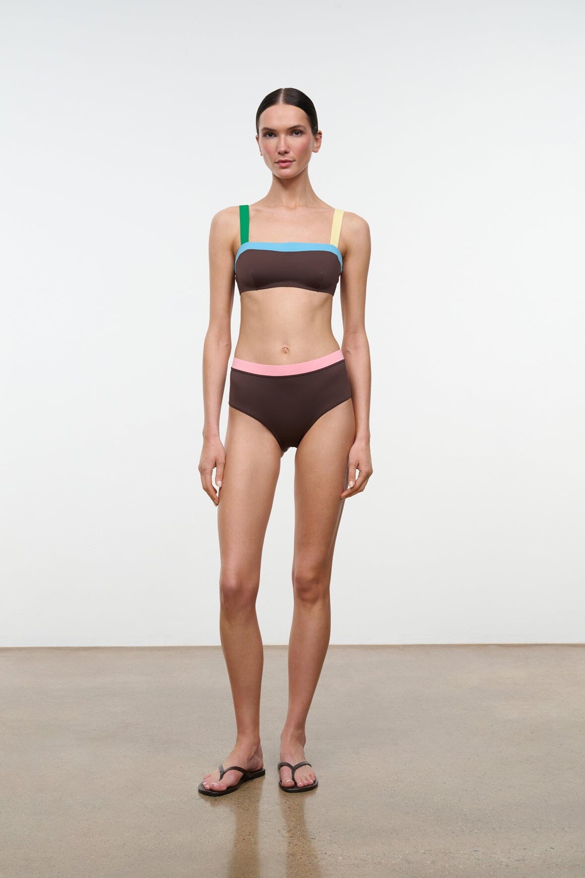 LIV BIKINI TOP | DARK CHOCOLATE MULTI