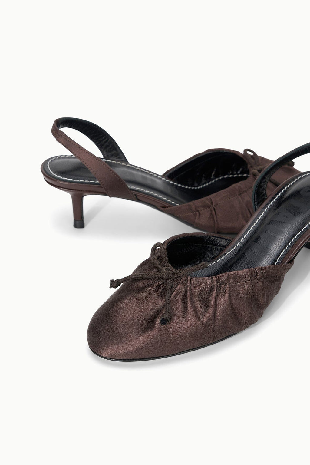 ALBA BALLET SLINGBACK | ESPRESSO SATIN