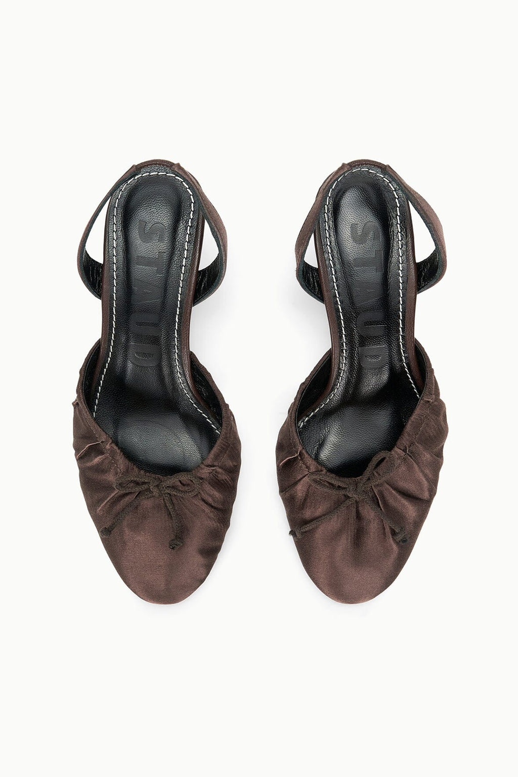 ALBA BALLET SLINGBACK | ESPRESSO SATIN