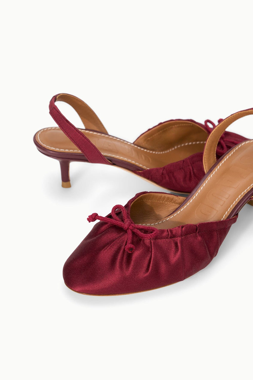 ALBA BALLET SLINGBACK | OXBLOOD SATIN