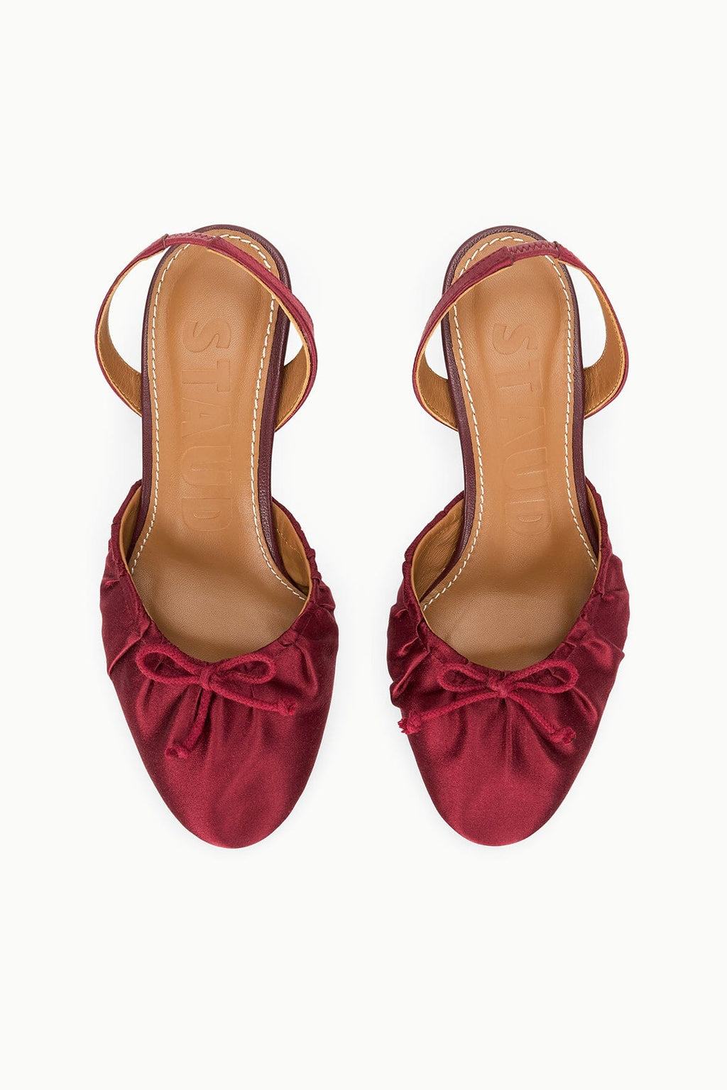 ALBA BALLET SLINGBACK | OXBLOOD SATIN