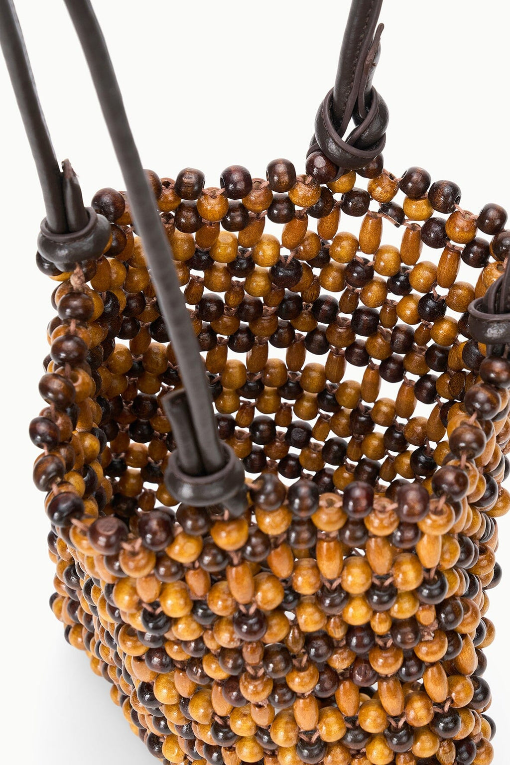 BAJA MINI TOTE | MULTI WOOD BEADS