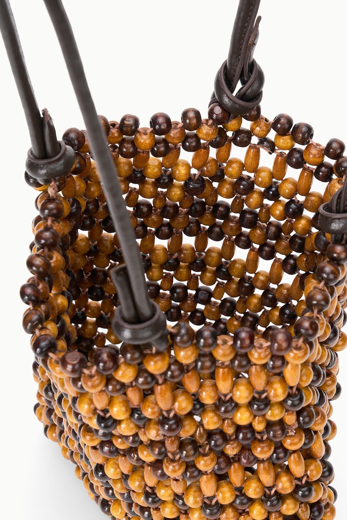 BAJA MINI TOTE | MULTI WOOD BEADS