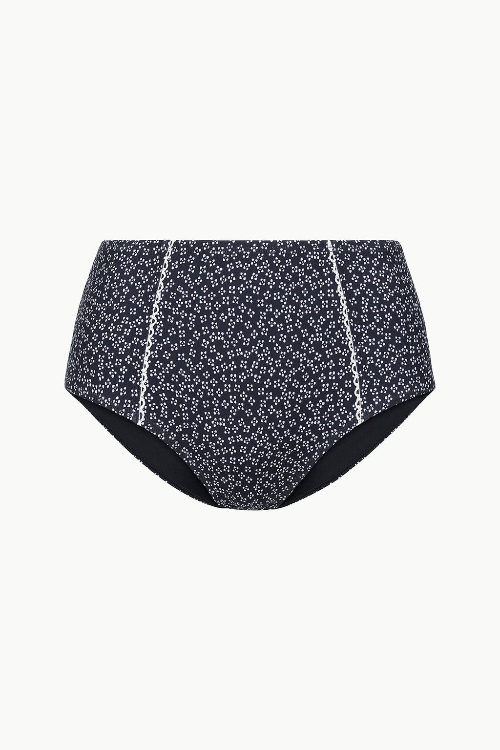 BRENTON BIKINI BOTTOM | BLACK WOODBLOCK DITSY FLORAL
